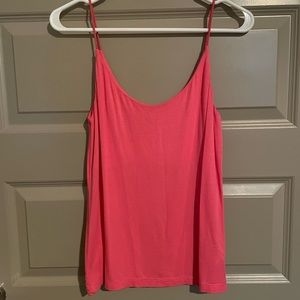 Hot Pink Scoop Neck Spaghetti Strap Tank Top- H&M size S